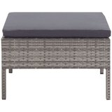 Poli 3-dijelna vrtna garnitura od poliratana s jastucima siva | shoptok.hr