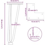 vidaXL Ukosnice noge za stol 4 kom bijele 30 cm čvrstog čelik | shoptok.hr