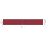 vidaXL Uvlačiva bočna tenda crvena 180 x 1200 cm | shoptok.hr
