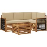  Set vanjskih sofa 5 kom. Prirodna i bež Poliester | shoptok.hr