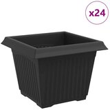  Kvadratna cvetlična posoda 24 pcs Črna 23 x 23 x 17,5 cm, (5000207827) | Shoptok.si