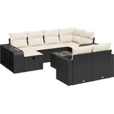vidaXL 11-dijelni set vrtnih sofa od poliratana s jastucima crni | shoptok.hr