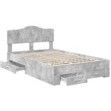  Konstrukcija postelje z vzglavjem Betonsko siva 120 x 200 cm, (5000102364) | Shoptok.si