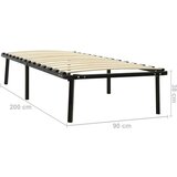  Posteljni okvir črn kovinski 90x200 cm, (20606604) | Shoptok.si