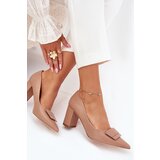 Boto Heels With Decoration Dark Beige Celira | ePonuda.com