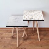 Hanah home 2Shp525 - white whitegoldgrey nesting table (2 pieces) | ePonuda.com