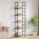 vidaXL Polica Umjetnički hrast 50 x 33 x 188,5 cm Konstruirano drvo Cijene