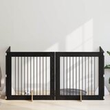  Vrata za pse s postoljem 4 pcs Crni hrast 100 x 100 cm | shoptok.hr