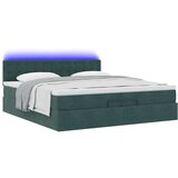  Okvir kreveta s madracima tamnozeleni 200x200cm baršunasti | shoptok.hr