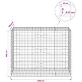  Gabion s žicom debljine 3,5 mm i mrežom 10x10 cm 200x100x150 cm | shoptok.hr