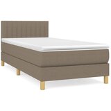  Krevet s oprugama i madracem smeđesivi 90x190 cm od tkanine | shoptok.hr