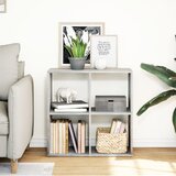 Sobna pregrada / regal za knjige sivi 69,5x29x69,5 cm drveni | shoptok.hr