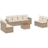  9-dijelni set vrtnih sofa s jastucima bež od poliratana | shoptok.hr