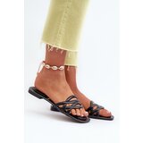 Boto Women's Eco Leather Flat Heel Black Sandals Moldela | ePonuda.com