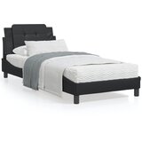 vidaXL Okvir kreveta s LED svjetlima crni 90 x 190 cm od umjetne kože | shoptok.hr