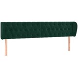  Uzglavlje s ušima tamnozeleno 203x23x78/88 cm baršunasto | shoptok.hr