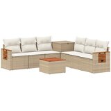  Set sofe 8 kom. Bež i krem bijela Poli Rattan i čelik | shoptok.hr