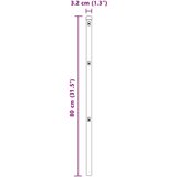  Stebri za ograjo 26 kosov Ø32 mm 80 cm Galvanizirano jeklo | Shoptok.si