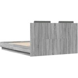  Okvir za krevet s uzglavljem boja sivog hrasta 120x190cm drveni | shoptok.hr