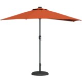 vidaXL Vrtni dežnik Terakota 294 x 150 x 224 cm blago | Shoptok.si