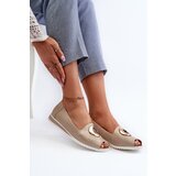 Boto Women's pumps with eco leather ornament in gold Biolita | shoptok.hr