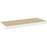 vidaXL Stenske police 2 kosa barva hrasta in bela 60x23,5x3,8 cm MDF | Shoptok.si