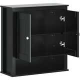  Kupaonski zidni ormarić BERG crni 69,5x27x71,5 cm od borovine | shoptok.hr