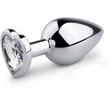 EasyToys - Anal Collection Analni čep EasyToys No.7 srček, srebrno/prozoren | Shoptok.si