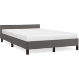 Maison Chic Posteljni okvir - Dvoposteljna postelja - Zakonska postelja brez vzmetnice siv 120x190 cn umetno usnje-J12397, (21773652) | Shoptok.si