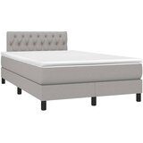  Krevet s oprugama i madrac svjetlosivi 120 x 200cm od tkanine | shoptok.hr