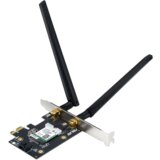 Asus PCE-AXE5400 Tri-Band WiFi 6E (802.11ax), BT 5.2, 6GHz, 160MHz, OFDMA, WPA3, 2 zunanji anteni, PCIe mrežna kartica - 90IG07I0-ME0B10 | Shoptok.si