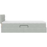  s od storage Svijetlo siva 90 x 200 cm Baršun | shoptok.hr