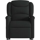 vidaXL Masažni naslonjač na podizanje od tkanine crni | shoptok.hr