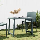 vidaXL Miza za kampiranje zelena 79x56x64 PP lesen videz Cene