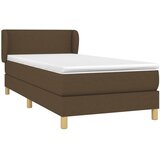  Krevet s oprugama i madracem tamnosmeđi 90 x 200 cm od tkanine | shoptok.hr