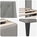  Okvir za krevet Svijetlo siva 200 x 200 cm Baršun - Svjetlosiva 200 x 200 cm | shoptok.hr