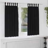  Zavjese za blackout s prstenovima 2 pcs Crna 175 x 140 cm | Eponuda.com
