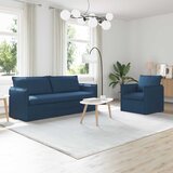  Set sofe 2 pcs Plava 196 x 82 x 85 cm Tkanina | shoptok.hr