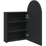  Kupaonski ormarić s ogledalom LED lučni crni 42 x 13 x 70 cm | shoptok.hr