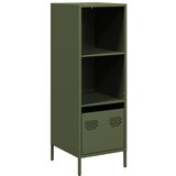 Maison Chic Visoka omara - Komoda - Predalnik olivno zelena 35x39x103,5 cm jeklo, (21719115) | Shoptok.si