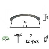 Dabel Ručica za nameštaj C40 B-NI 96/111/27 mm (2kom) M4X22MM DBP2 (0205564) cene