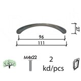 Dabel ručica za nameštaj C40 B-NI 96/111/27 mm (2kom) M4X22MM DBP2 (0205564) cene