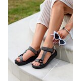 Resti Women's sandals with zircons in black Qroc- Footwear | shoptok.hr