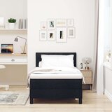  Krevet s uzglavljem i madracem Crna 90x190 cm Tkanina | shoptok.hr