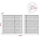  Gabion s žicom debljine 3,5 mm i mrežom 5x10 cm 900x10x150 cm | shoptok.hr