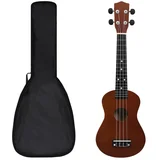 vidaXL otroški ukulele soprano s torbo temen les 23"