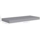 vidaXL plutajuće zidne police 2 kom sive 60 x 23,5 x 3,8 cm MDF | shoptok.hr
