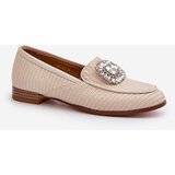 S. BARSKI Women's Flat Heel Loafers with Buckle Beige D&A | Shoptok.si