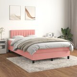 Box spring krevet s madracem ružičasti 120 x 200 cm baršunasti | shoptok.hr