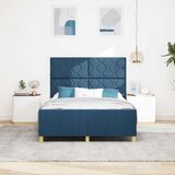  Krevetna konstrukcija s uzglavljem Plava 140 x 200 cm tkanina | shoptok.hr